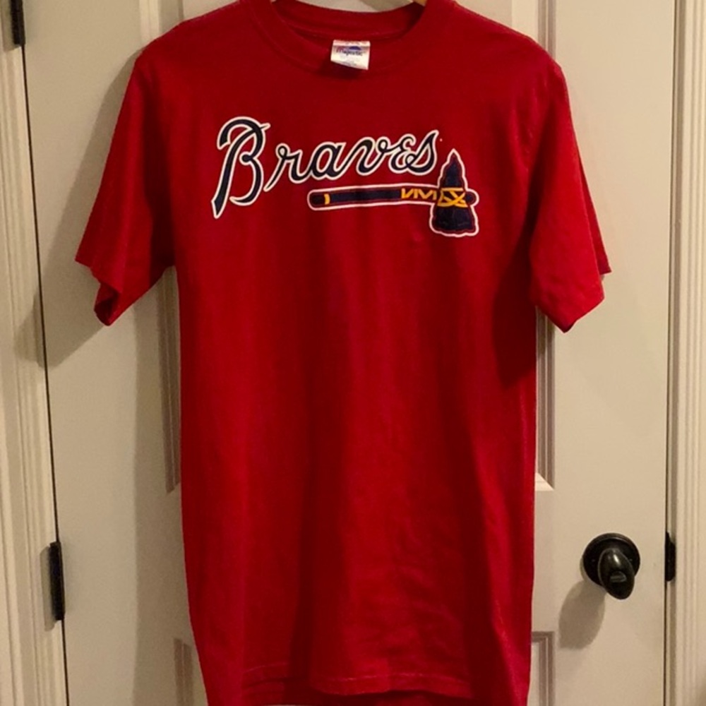 Atlanta Braves Vintage Red T-Shirt Chipper Jones